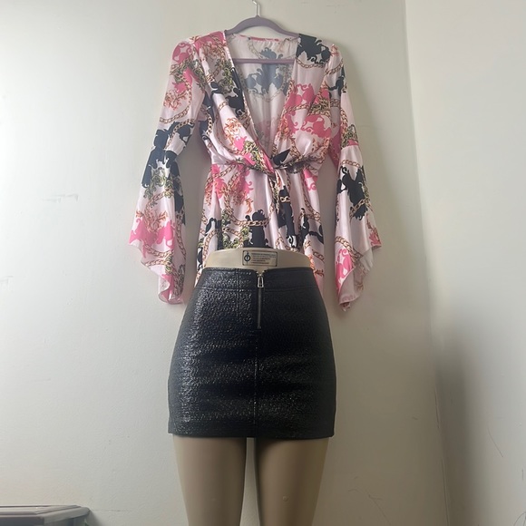 Unbranded Chain Multi- Colored Peplum Blouse/Dress Sz M - Picture 4 of 8